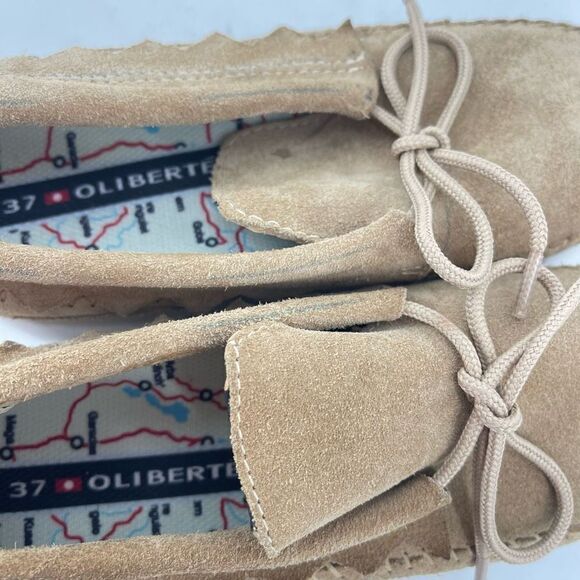 Oliberte Womens Loafer Shoes Suede Lace Up Suede Brown Size 37 - Picture 10 of 14